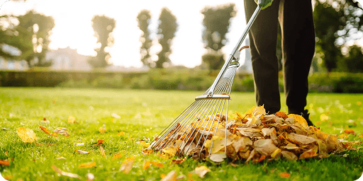 Уборка осенних листьев