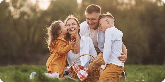 Отдых с семьей на природе